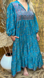 Byron Silk Maxi Dress - Ocean Pearl