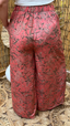 Silk Wide Leg Pant - Australian Coral
