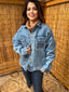 Wrangler Denim Jacket with Flower Crochet