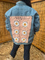 Wrangler Denim Jacket with Flower Crochet