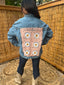 Wrangler Denim Jacket with Flower Crochet