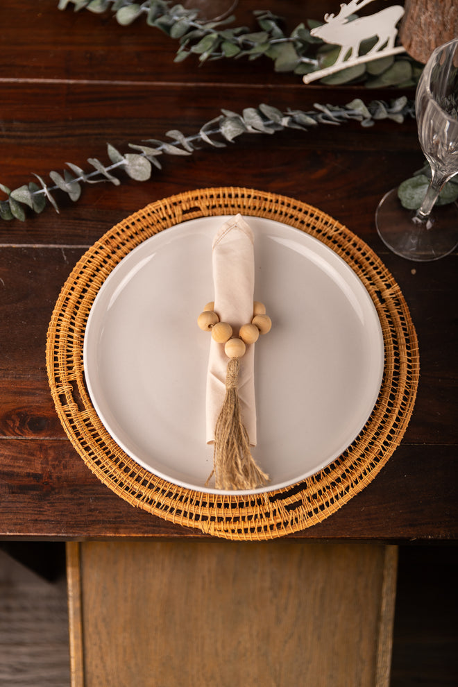 Round Palm Rattan Placemat