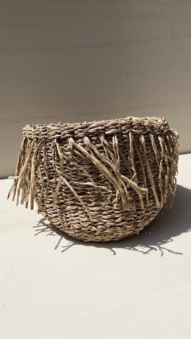 Grass Fringe Basket